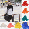 Lingshang 100%cotton solid color joker fold wrinkle scarf pashmina shawl scarves